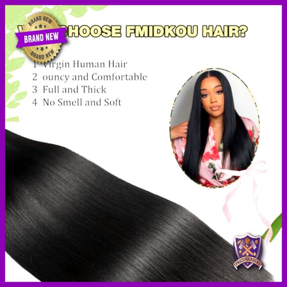 12A Brazilian Virgin Human Hair Extensions 4 Bundles Straight 22-28 Inch